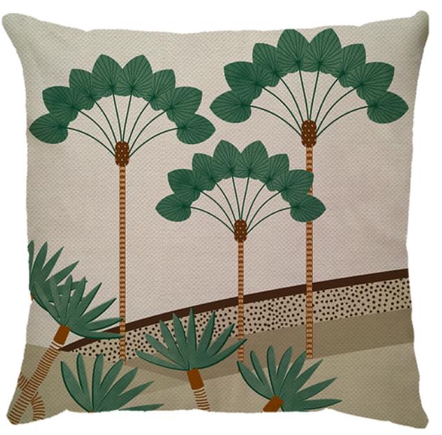 Capa de Almofada Linho Madagascar Terracota/Verde