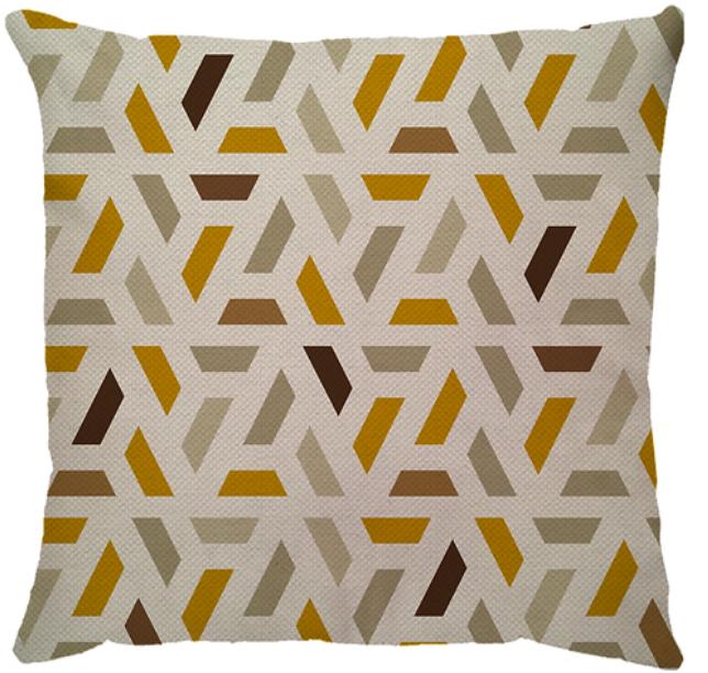 Capa de Almofada Delta  Linho Amarela