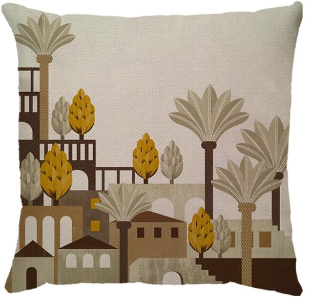 Capa de Almofada Passarinho Linho Amarela