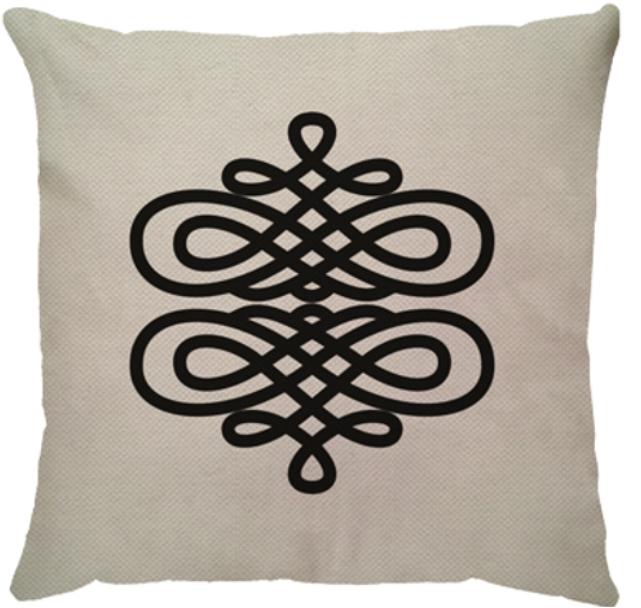 Capa de Almofada infinito Linho Preto