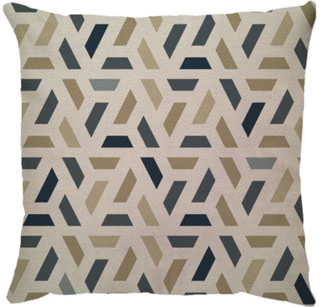 Capa de Almofada Delta  Linho Azul 