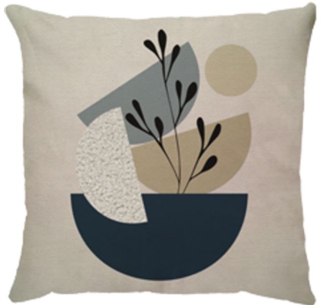 Capa Linho c/ Aplique BOUCLE Galho - Azul