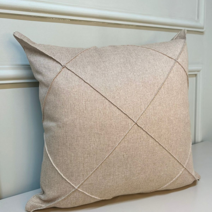 Capa de Linho Drapeado Bege